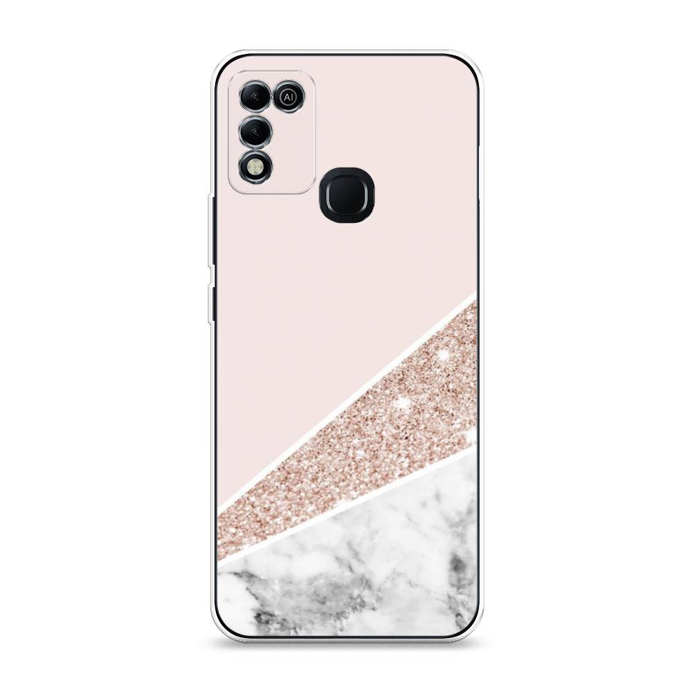 

Чехол на Infinix HOT 10 Play/HOT 11 Play "Блестящий розовый мрамор", 3100850-3