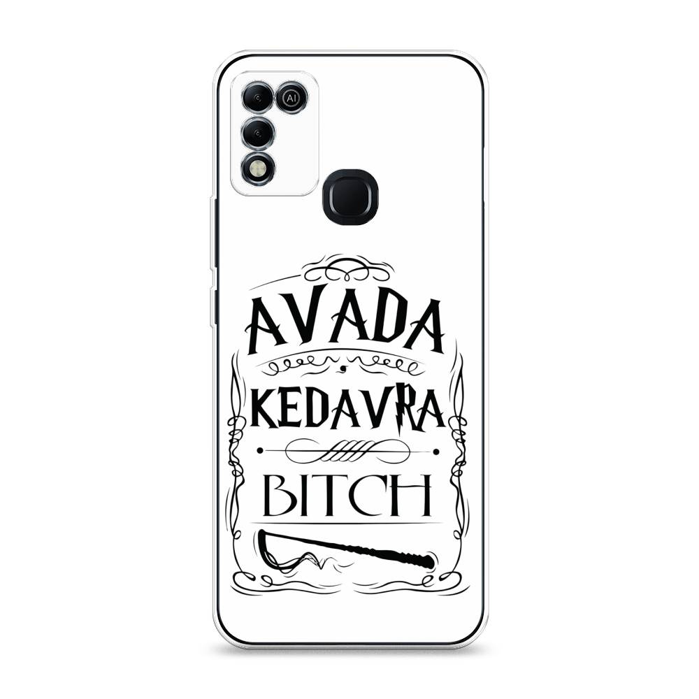 

Чехол на Infinix HOT 10 Play/HOT 11 Play "Avada kedavra bitch", Белый;серый;черный, 3100850-6