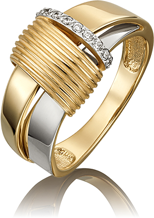 

Кольцо из золота с фианитом р. 19.5 PLATINA jewelry 01-5426-00-401-1121-23, 01-5426-00-401-1121-23