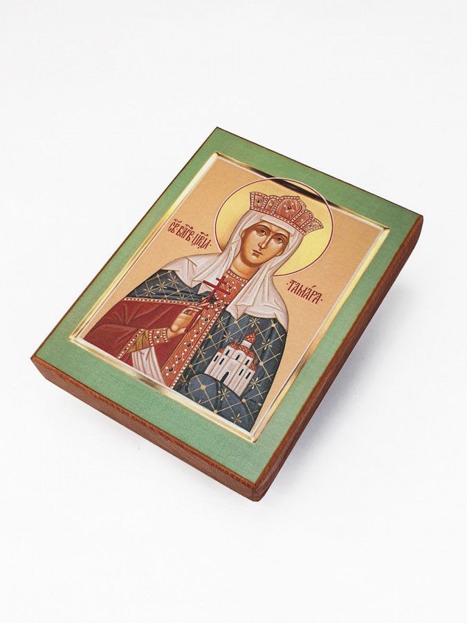 

Икона Царица Тамара, под старину, 15х19 см