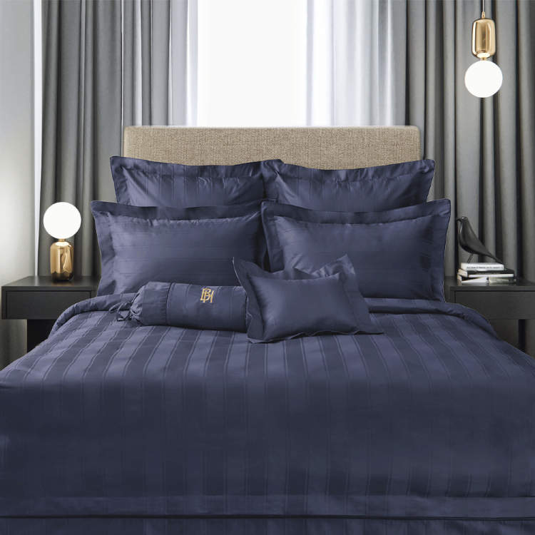 фото Постельное белье bellehome navy 1.5-спальный