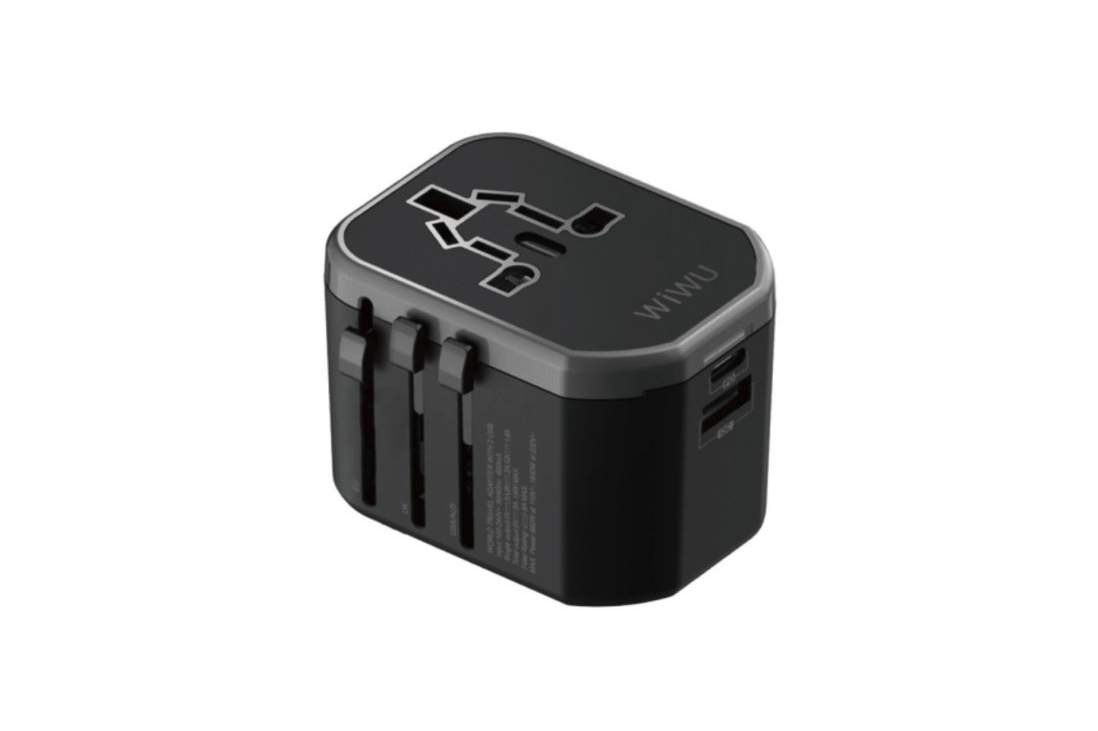 фото Переходник - сетевое зарядное устройство wiwu universal adapter ua302 black