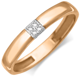 

Кольцо обручальное из золота с фианитом р. 21 PLATINA jewelry 01-1759-00-401-1110-03, 01-1759-00-401-1110-03