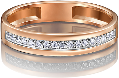 

Кольцо обручальное из золота с фианитом р. 21 PLATINA jewelry 01-1769-00-401-1110-03, 01-1769-00-401-1110-03