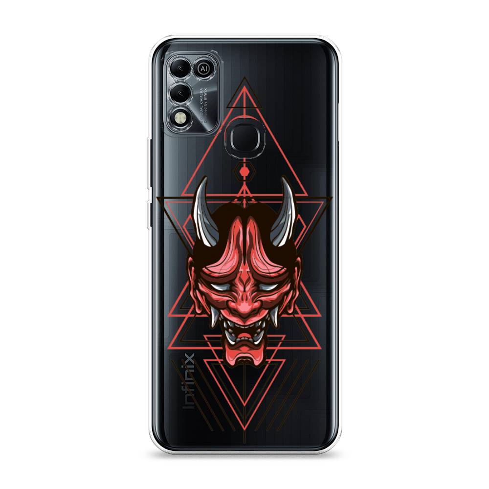 

Чехол на Infinix HOT 10 Play/HOT 11 Play "Hanya Oni mask", Серый;красный;черный, 3100850-4