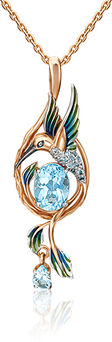 

Кулон из красного золота PLATINA jewelry 03-3108-00-201-1110-57, топаз, 03-3108-00-201-1110-57