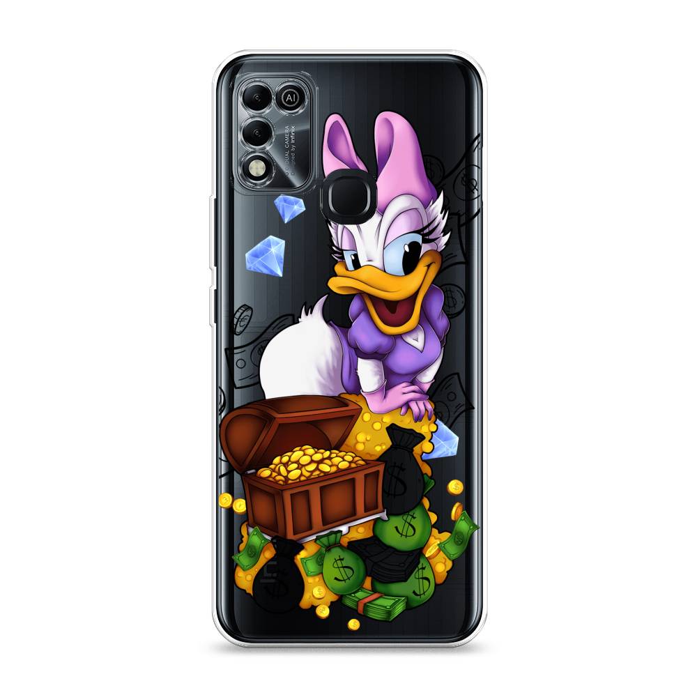 

Чехол на Infinix HOT 10 Play/HOT 11 Play "Rich Daisy Duck", Коричневый;белый;фиолетовый, 3100850-6