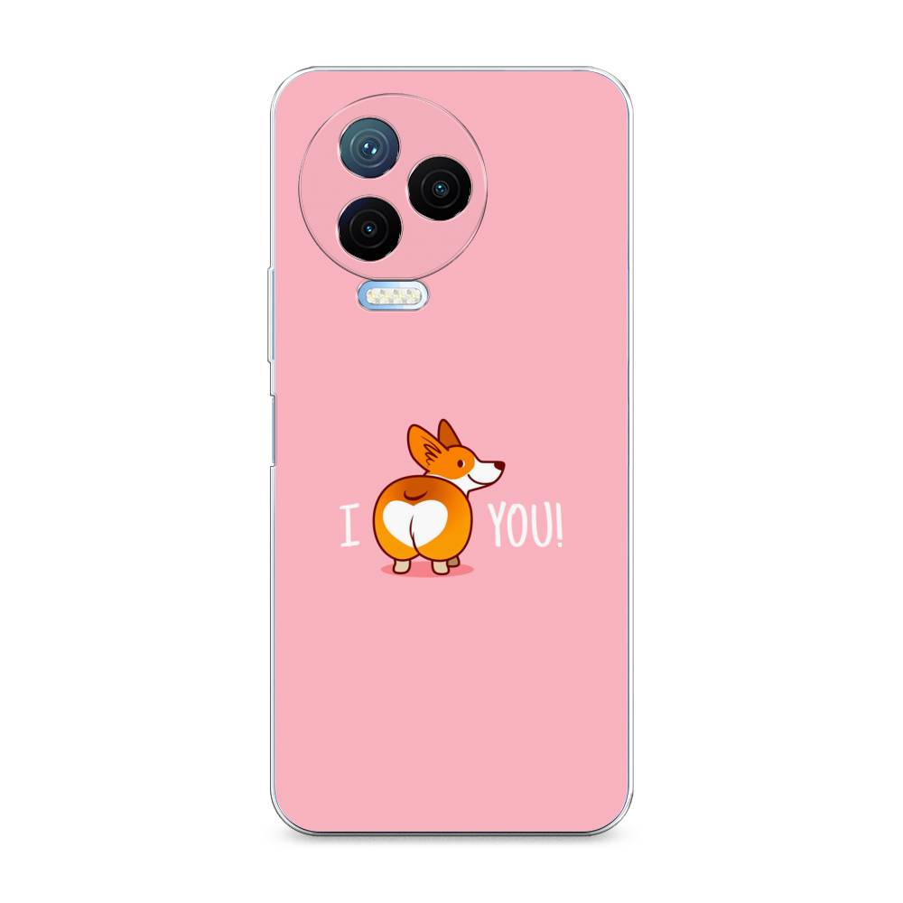 

Чехол на Infinix Note 12 Pro 4G/Note 12 2023 "Корги I love you", Розовый;коричневый;белый, 3102250-1