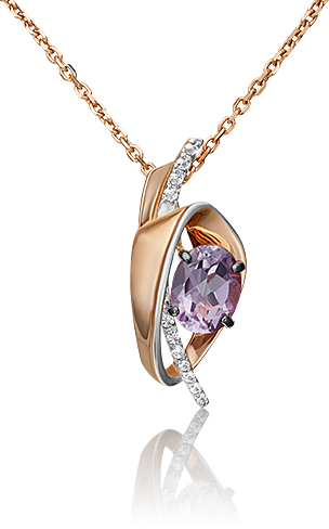 

Кулон из красного золота PLATINA jewelry 03-3061-00-225-1110-57, топаз/аметист, 03-3061-00-225-1110-57