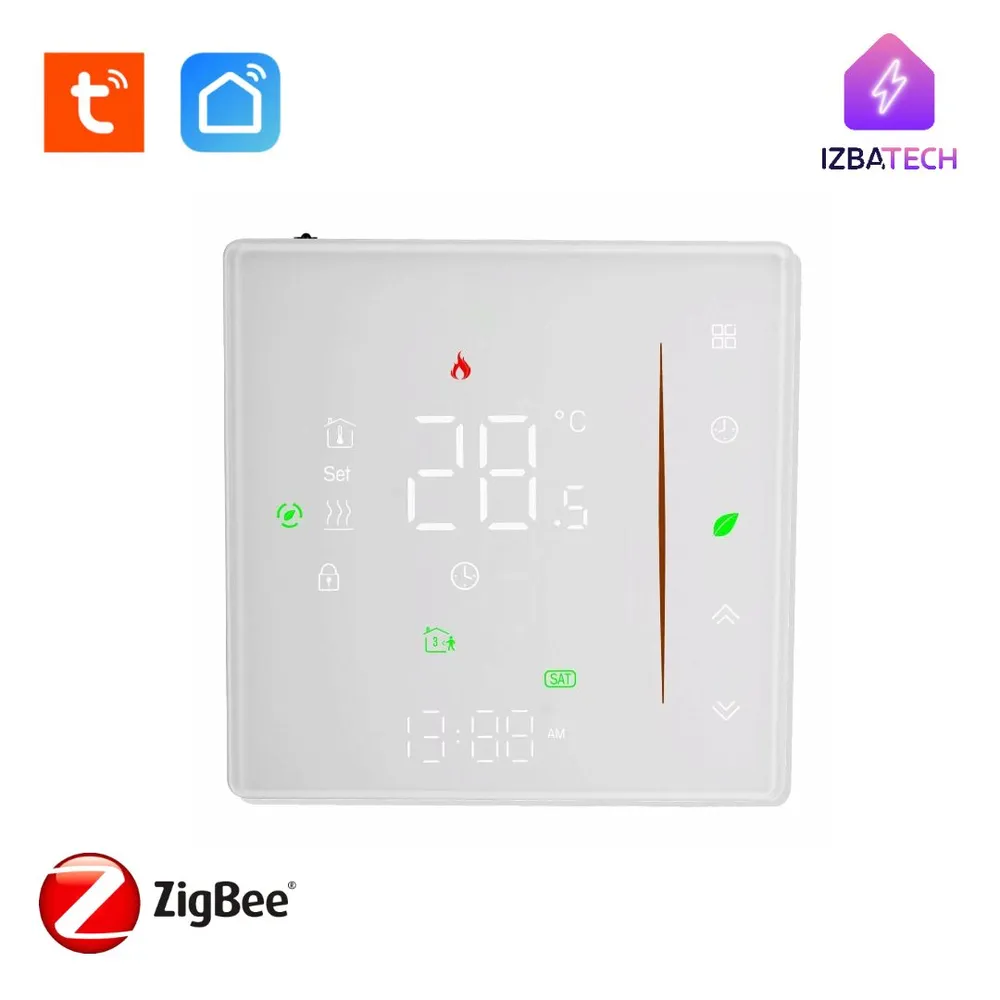 

Терморегулятор для Алисы белый на 5А Zigbee для водяных полов и бойлеров Izba Tech 0006-22, 0006-22