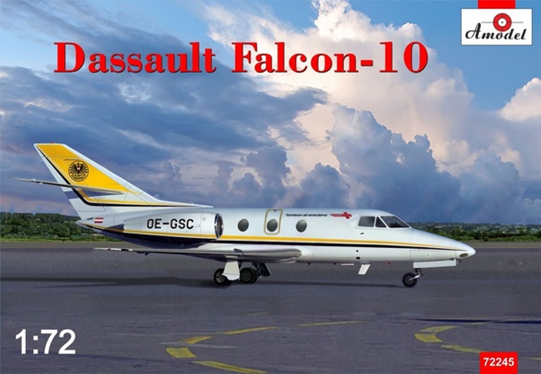 

Сборная модель Amodel 1/72 Самолет Dassault Falcon-10 72245