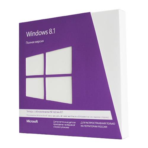 

Програмное обеспечение Microsoft Windows 8.1 Full Version (x32/x64) RU BOX, Windows 8.1