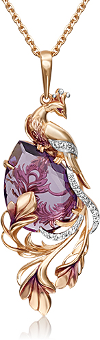 

Кулон из красного золота PLATINA jewelry 03-3086-00-225-1110-46, топаз/аметист, 03-3086-00-225-1110-46