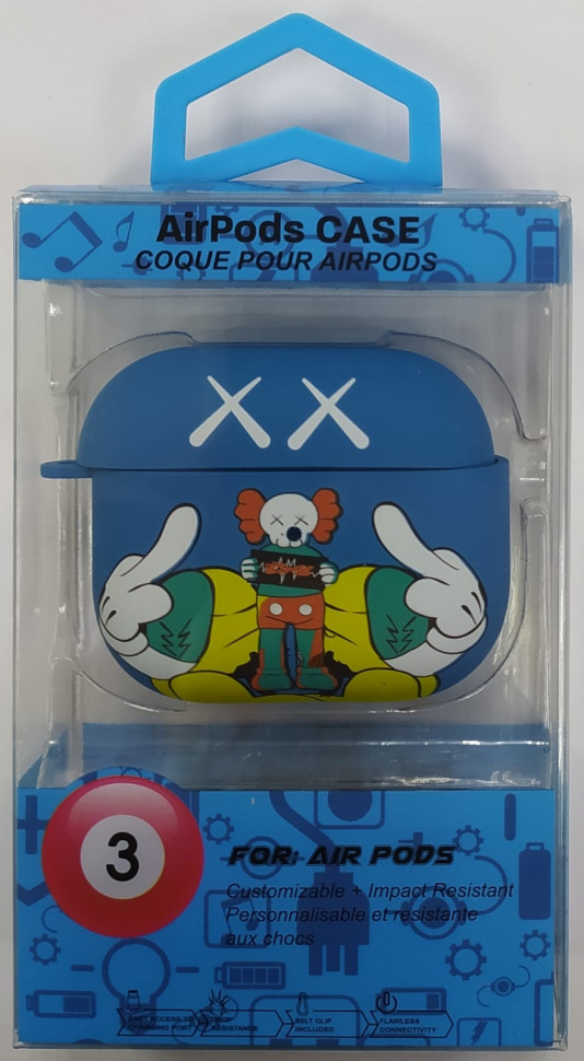 

Силиконовый светящийся в темноте чехол для AirPods 3 Luxo Kaws рисунок №23