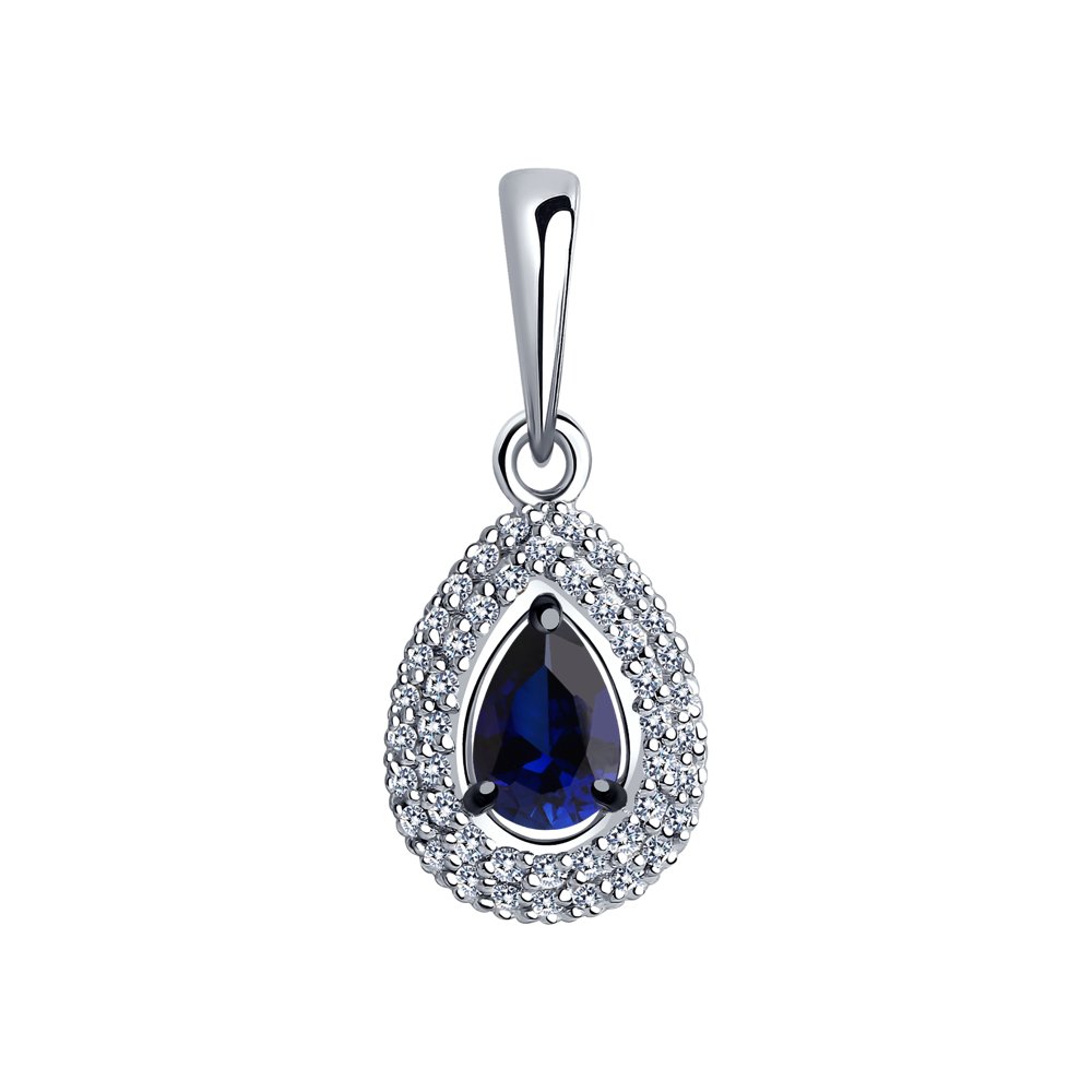 

Кулон из белого золота SOKOLOV Diamonds 2030275, бриллиант/сапфир, 2030275