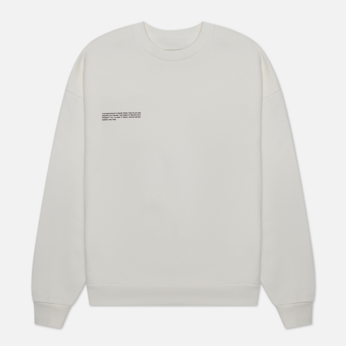 фото Мужская толстовка pangaia 365 basic signature crew neck белый, размер xxl