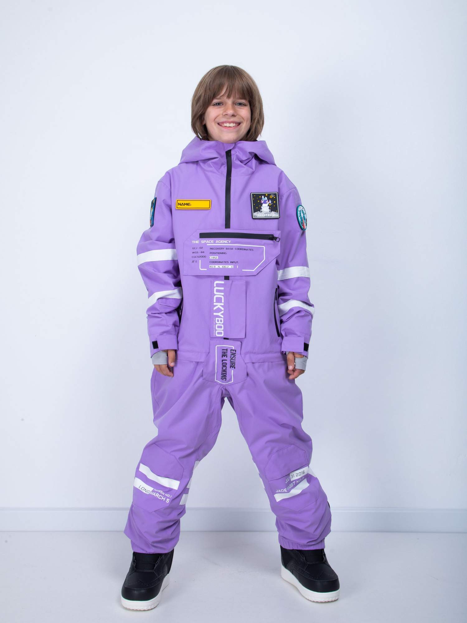 Комбинезон детский Luckyboo ASTRONAUT series, Фиолетовый, 158