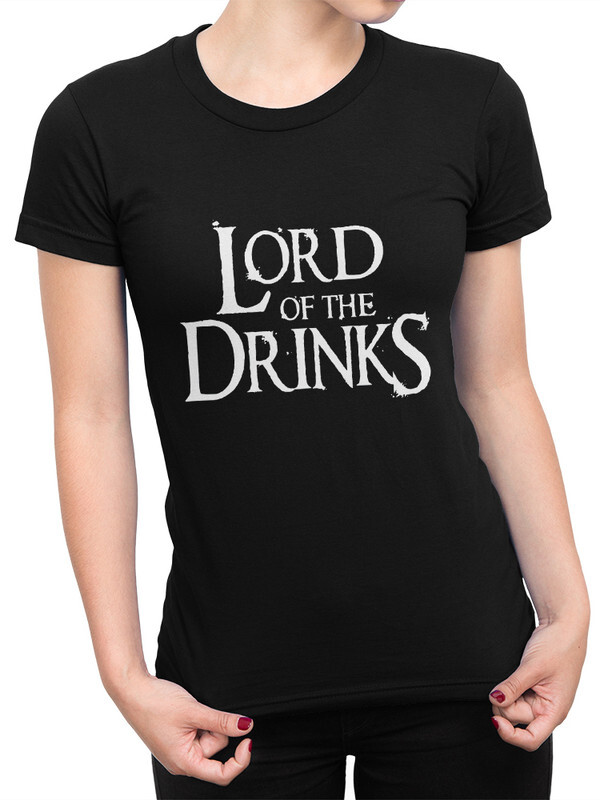 фото Футболка женская design heroes властелин колец - lord of the drinks черная 3xl