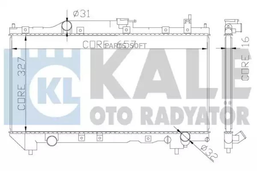 

Радиатор Двигателя Toyota Avensis Kale 342130 KALE 342130