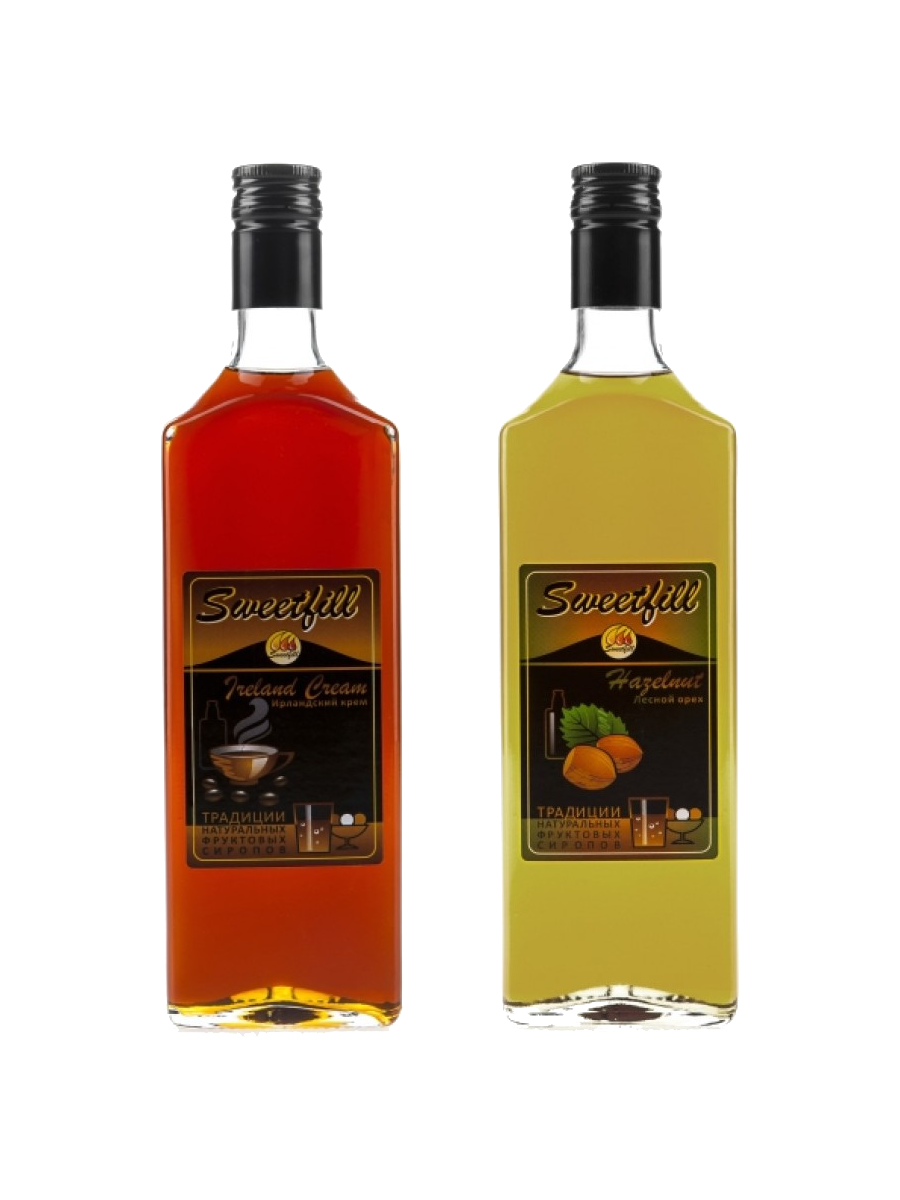 

Комплект сиропов Sweetfill Ирландский 0,5 л и Лесной орех, 0,5 л