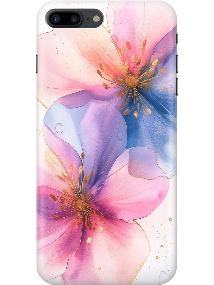 

Силиконовый чехол на Apple iPhone 8 Plus/7 Plus с принтом "Магические цветочки", Прозрачный;белый;розовый;синий, 712479423