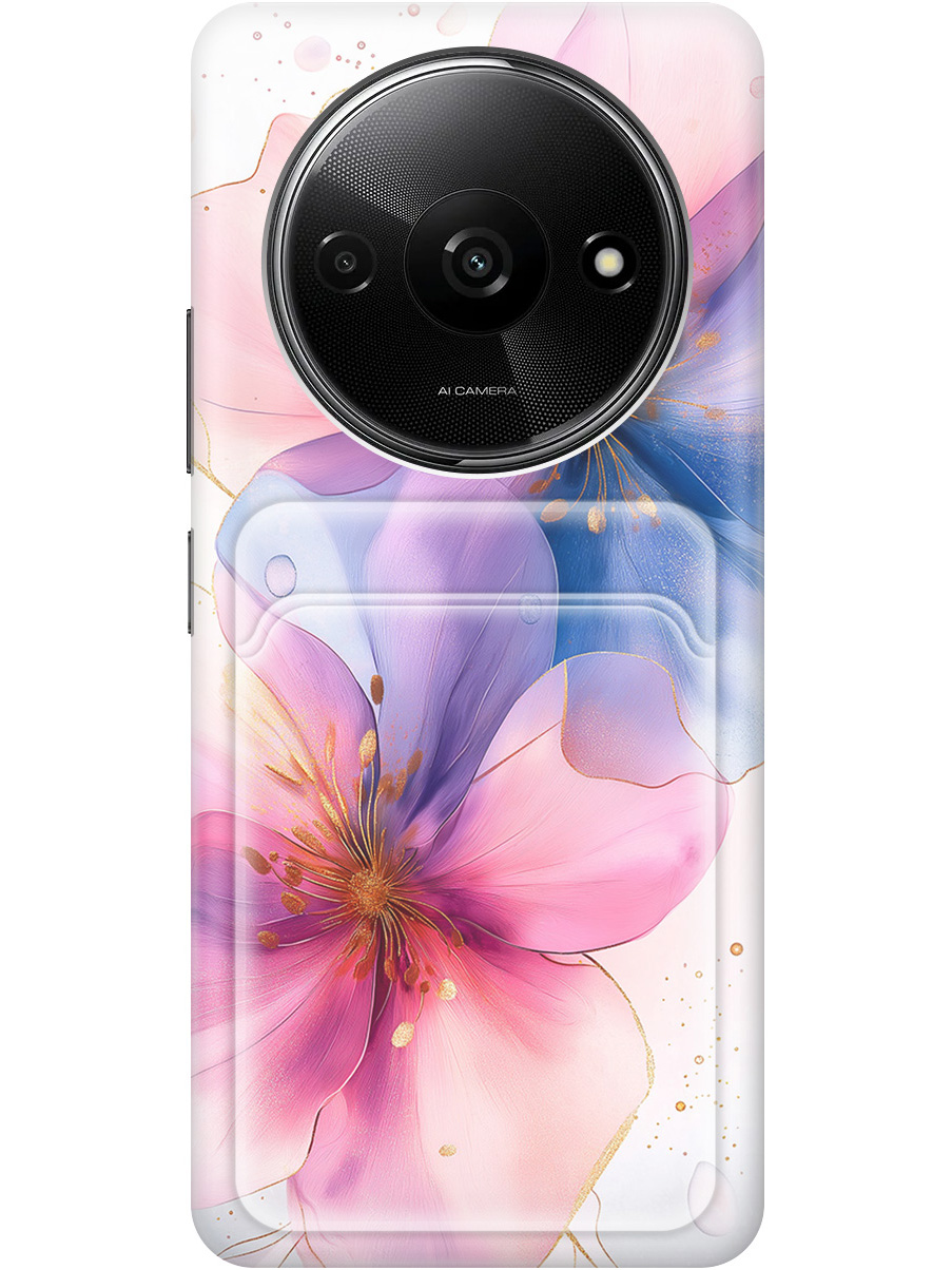 

Силиконовый чехол на Xiaomi Redmi A3, Poco C61 с принтом с карманом для карты 818904, Белый;синий;прозрачный;розовый, 780484023