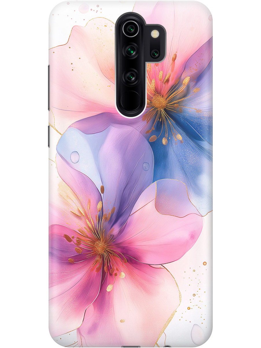 

Силиконовый чехол на Xiaomi Redmi Note 8 Pro с принтом "Магические цветочки", Прозрачный;белый;розовый;синий, 721936323