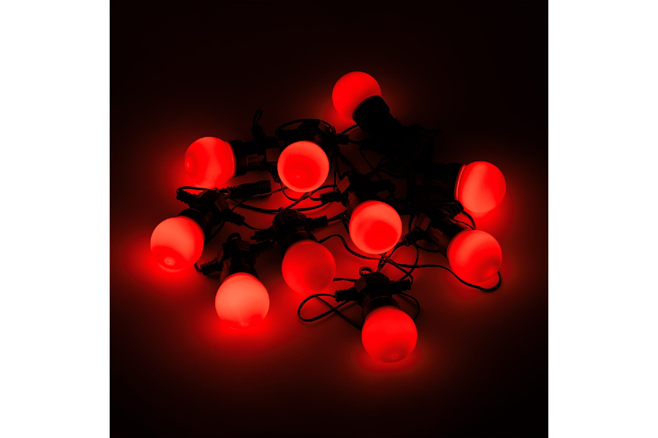 фото Гирлянда светодиодная "белт лайт" gauss серия holiday,10 ламп, 7,7 м, ip44, красный