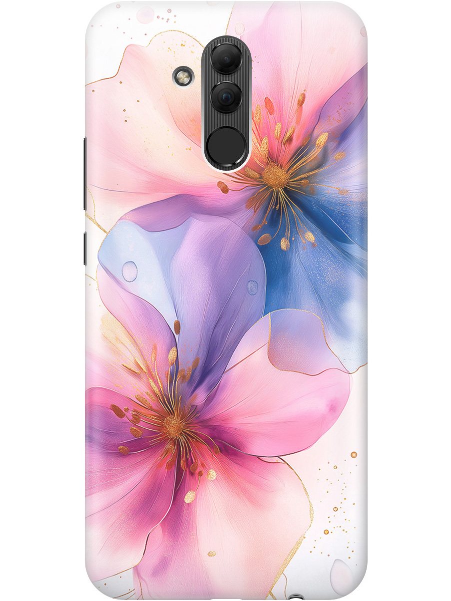 

Силиконовый чехол на Huawei Mate 20 Lite с принтом "Магические цветочки", Прозрачный;белый;розовый;синий, 719355623