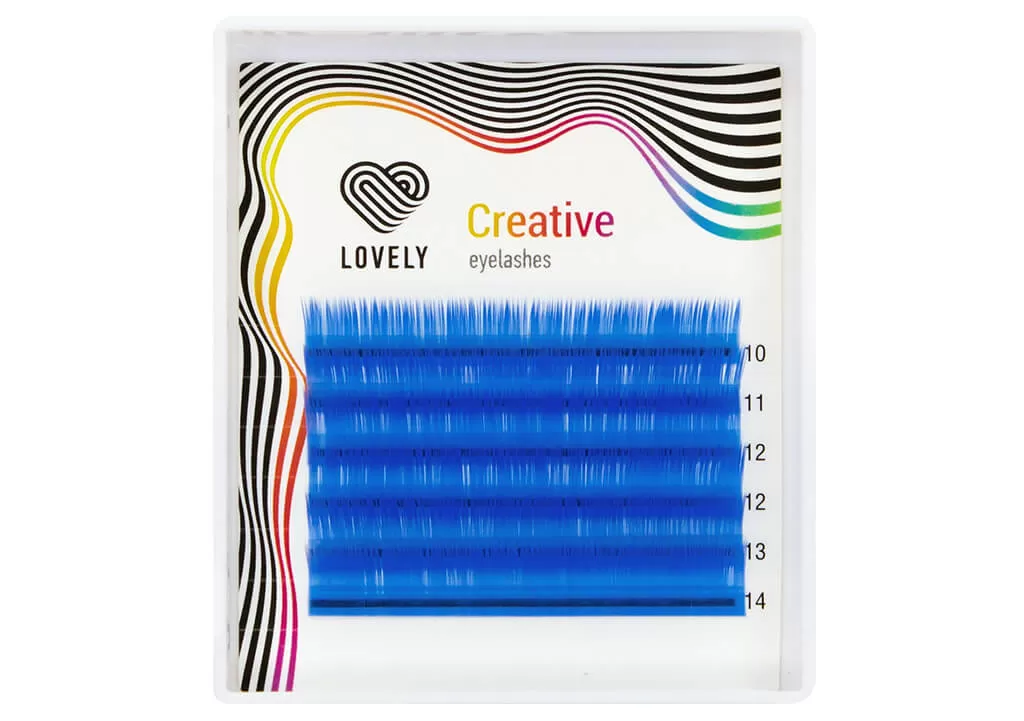 

Ресницы Lovely лазурные azure мини 6 линий mix изгиб C+ толщина 0,07 длина 7-11