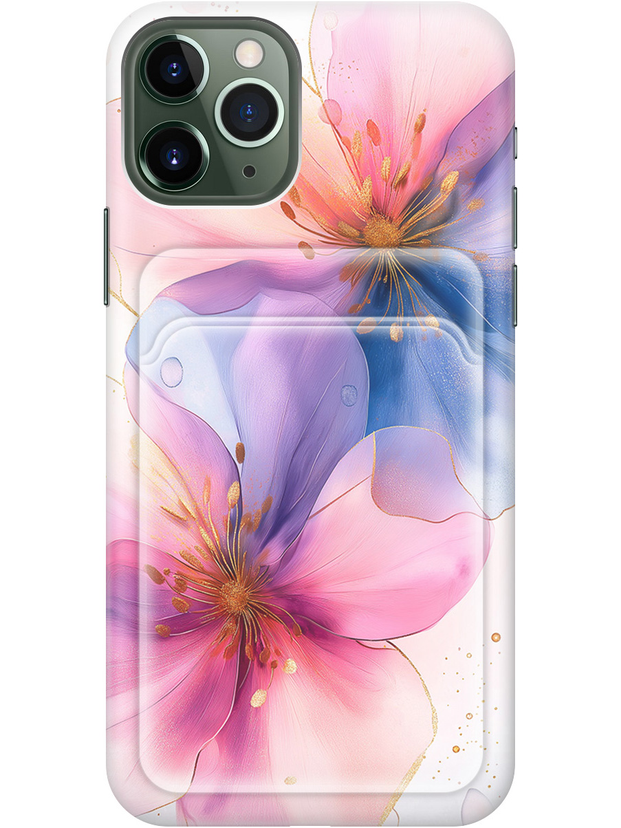 

Силиконовый чехол на Apple iPhone 11 Pro Max с принтом с карманом для карты 818934, Белый;синий;прозрачный;розовый, 721799723