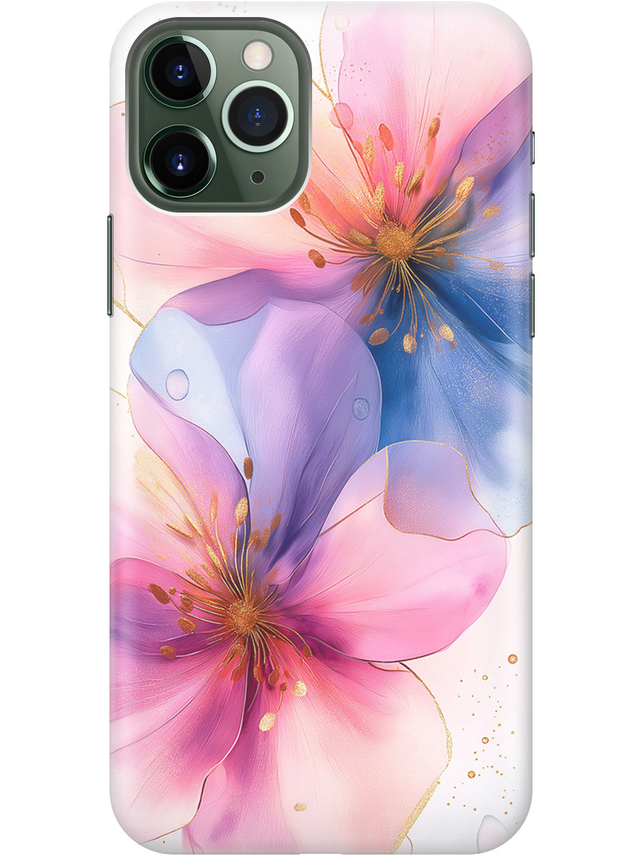 

Силиконовый чехол на Apple iPhone 11 Pro Max с принтом "Магические цветочки", Прозрачный;белый;розовый;синий, 721799723