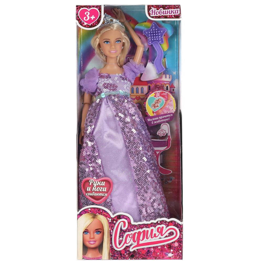 

Кукла 29 см София беременная принцесса, руки и ноги сгибаются, Карапуз 66001PB1-1-S-BB, 66001PB1-1-S-BB