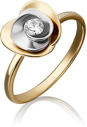 

Кольцо из золота с фианитом р. 19 PLATINA jewelry 01-5263-00-501-1121-38, 01-5263-00-501-1121-38