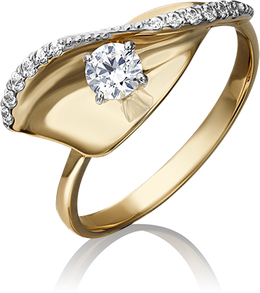 

Кольцо из золота с фианитом р. 20 PLATINA jewelry 01-5274-00-501-1121-38, 01-5274-00-501-1121-38