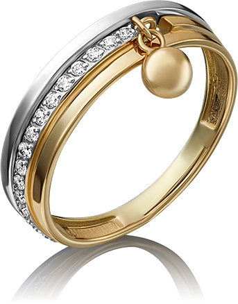 

Кольцо из золота с фианитом р. 20 PLATINA jewelry 01-5279-00-401-1121-24, 01-5279-00-401-1121-24