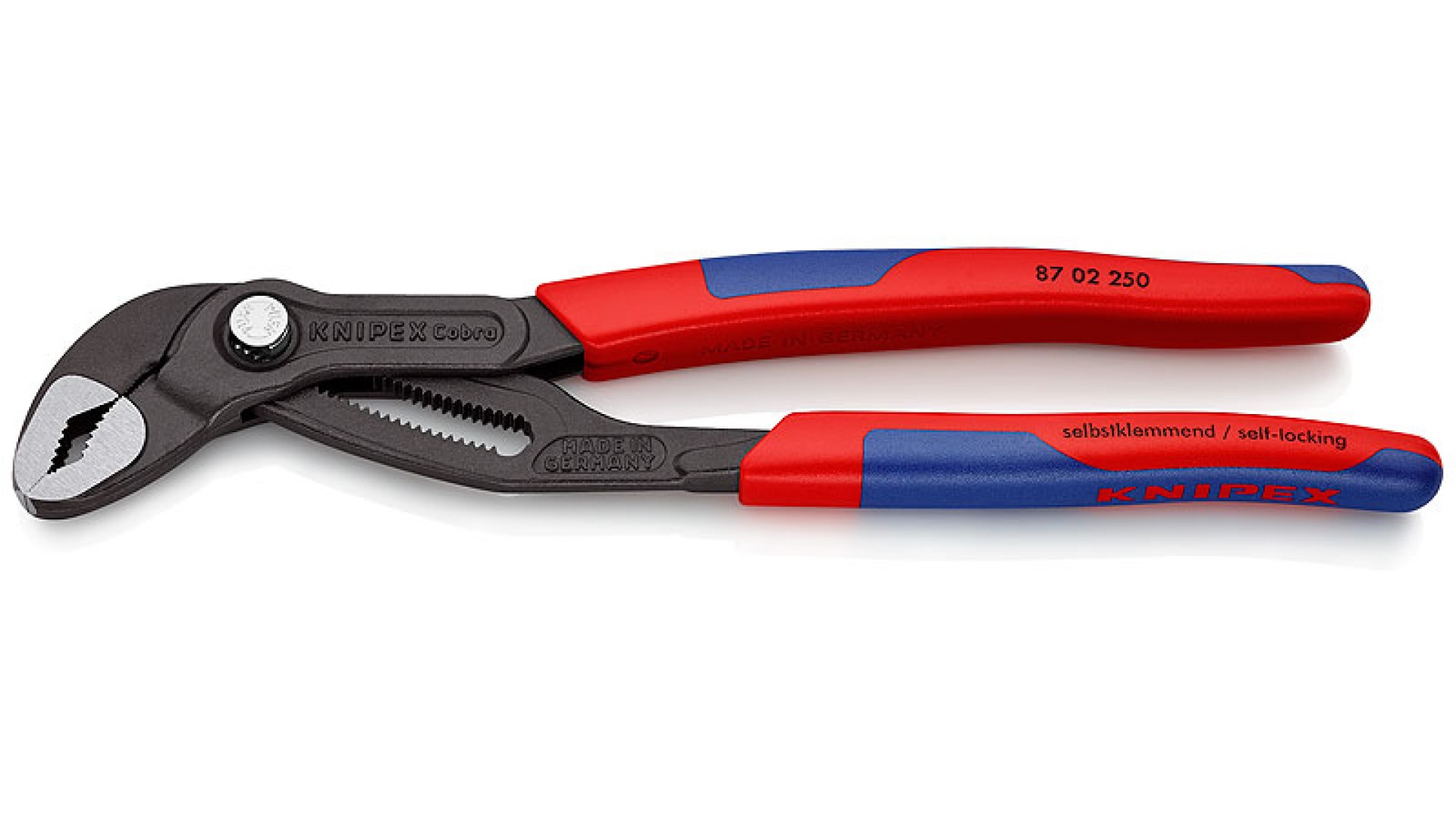 Строительные клещи Knipex KN-8702250SB переставные COBRA, зев 50 мм, длина 250 мм