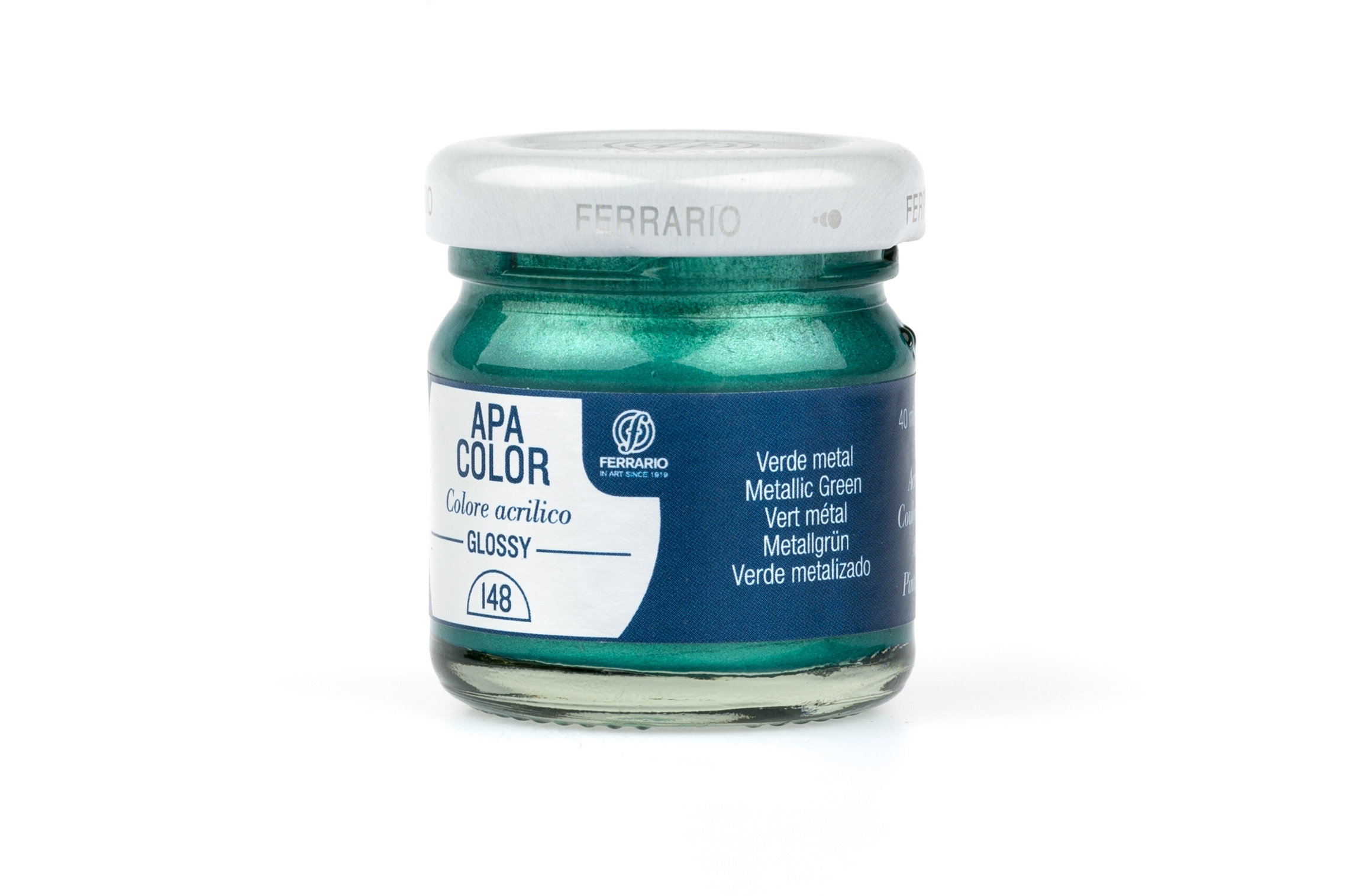 

Акрил Ferrario Apa Color 40 мл № 148 зеленый металлик, BA0040В0148