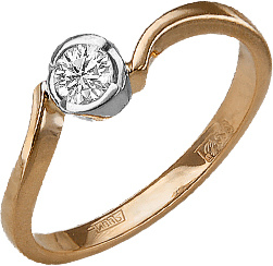 

Кольцо помолвочное из золота р.  PLATINA jewelry 01-0309-00-501-1111-38, фианит, 01-0309-00-501-1111-38