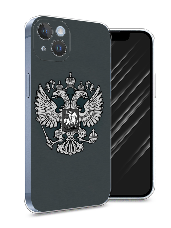 

Чехол Awog на Apple iPhone 14 Plus / Айфон 14 Плюс "Герб России серый", Разноцветный, 15350-5