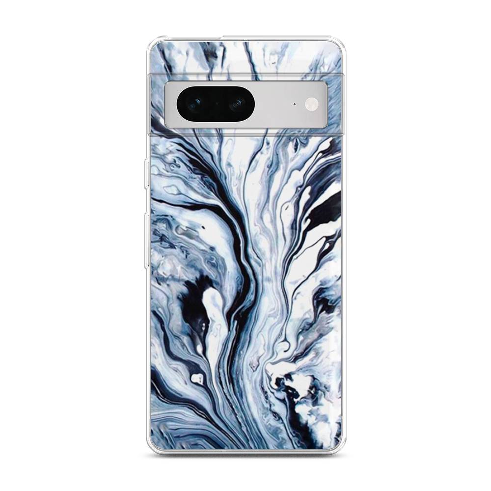 

Чехол Awog на Google Pixel 7 "Голубой минерал мрамор", Разноцветный