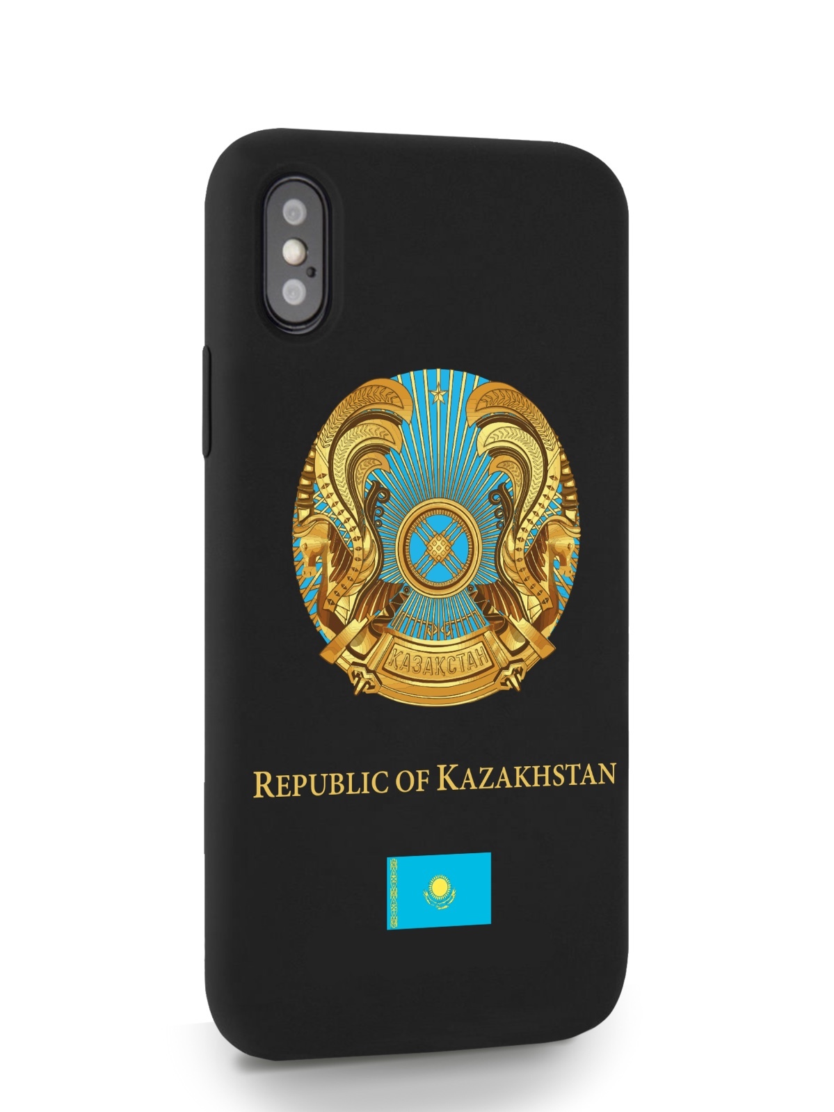 

Черный SignumCase для iPhone X/XS Герб Казахстана черный, iPhone X/XS Герб Казахстана