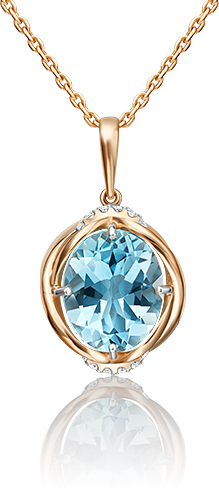 

Кулон из красного золота PLATINA jewelry 03-3136-00-201-1110-46, топаз, 03-3136-00-201-1110-46