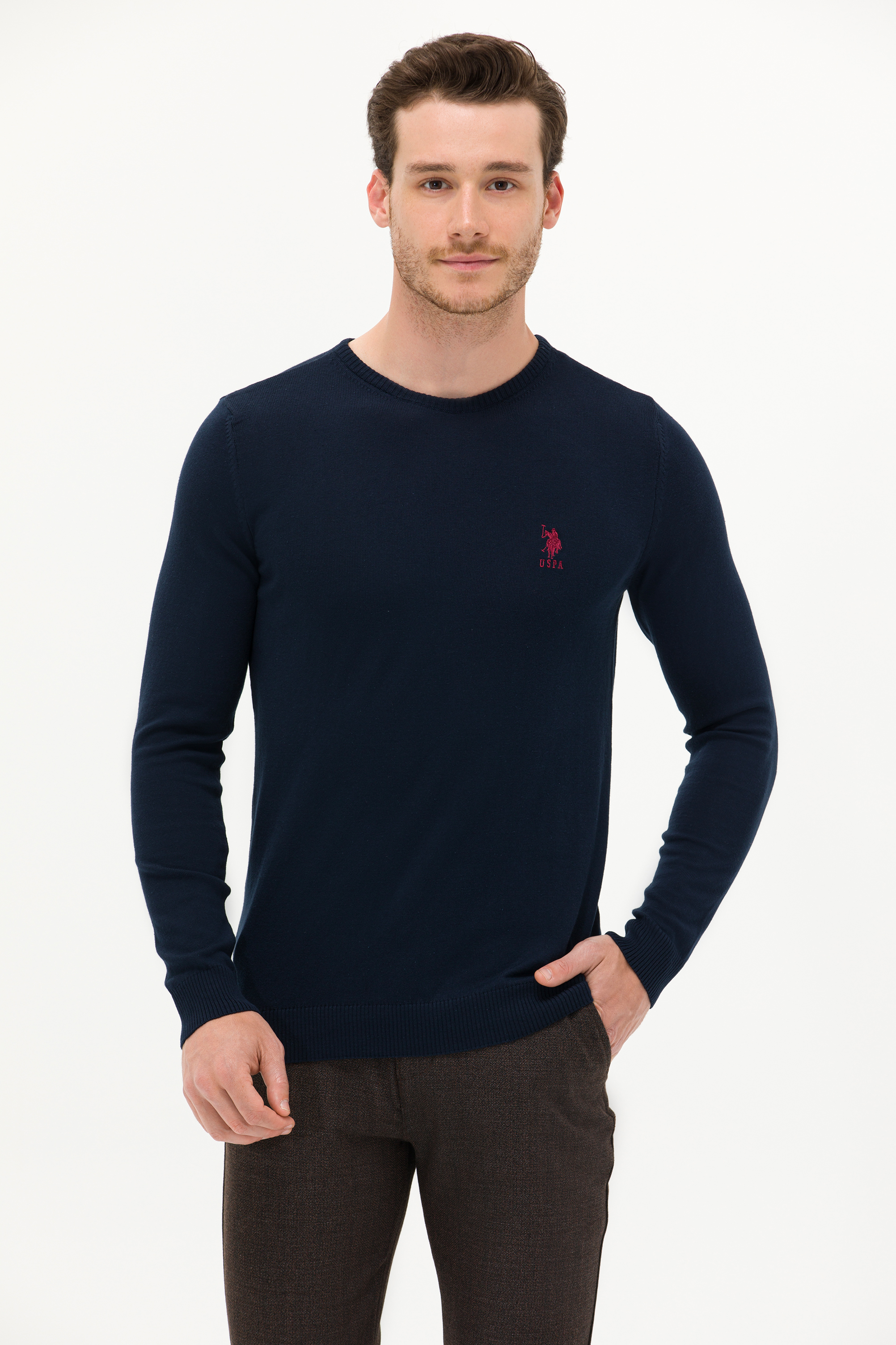 Джемпер мужской U.S. POLO Assn. G081GL0TK0GTD01-GLBSK22 синий XS