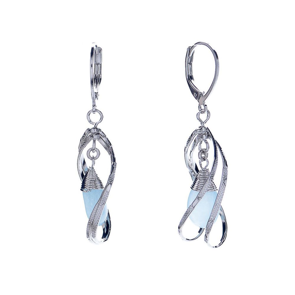 

Серьги из бижутерного сплава с жадеитом Lanzerotti Ariel, Ariel