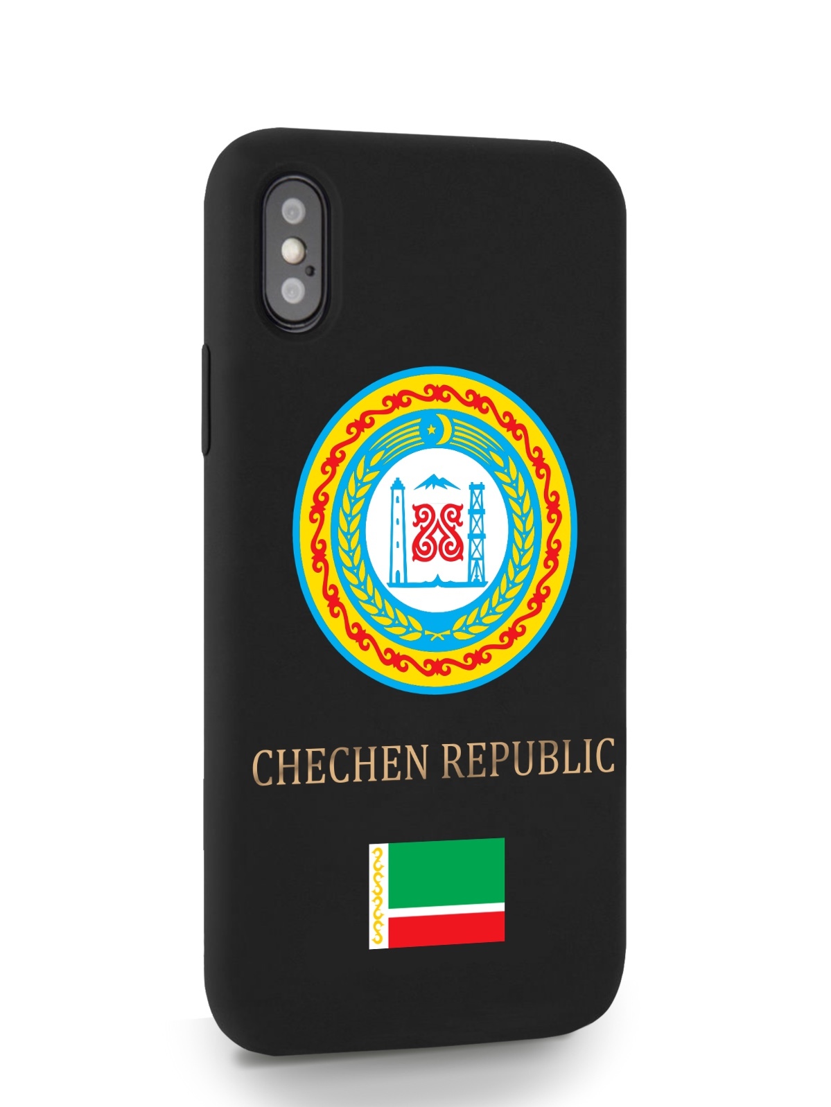 

Черный SignumCase для iPhone X/XS Герб Чечни черный, iPhone X/XS Герб Чечни