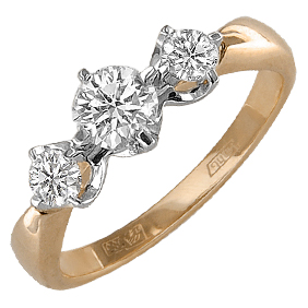 

Кольцо из золота р. 20 PLATINA jewelry 01-0559-00-501-1111-38, фианит, 01-0559-00-501-1111-38