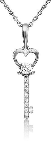 

Кулон из белого золота PLATINA jewelry 03-3141-00-401-1120-03, фианит, 03-3141-00-401-1120-03
