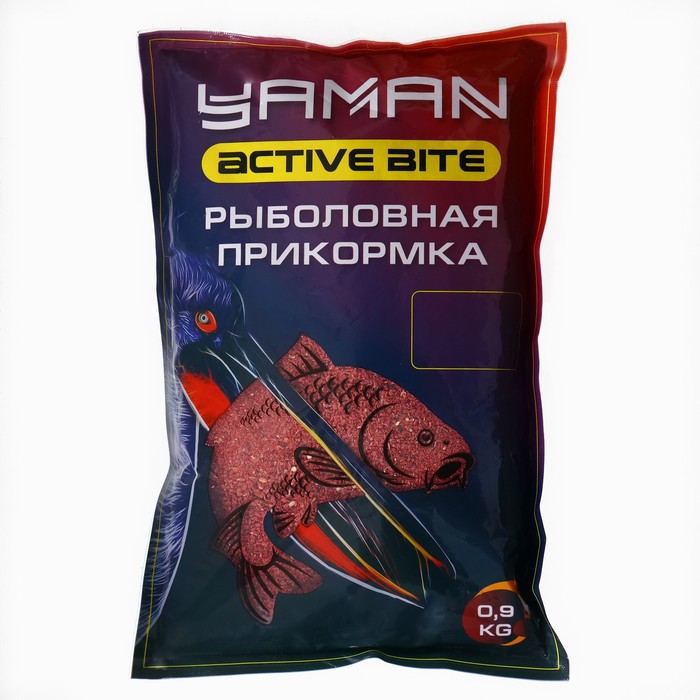 Прикормка Yaman Active Bite Карп, слива, цвет красный, 900 г 9634454