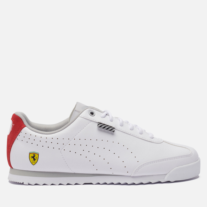 фото Кроссовки мужские puma x scuderia ferrari roma via perforated motorsport белые 42.5 eu